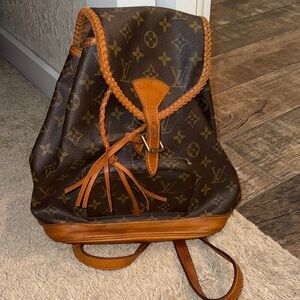 Louis Vuitton Brown and Tan Monogram Backpack